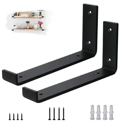 Immagine prodotto di Elzusha - Supporti per mensole da parete, in acciaio da 5 mm, set di 2 pezzi