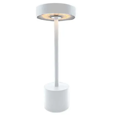 Immagine prodotto di Lampada da tavolo touch a batteria in alluminio bianco opaco LED ROBY WHITE H30cm