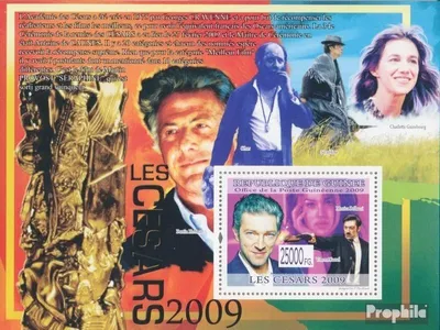 Produktbild von Briefmarken Guinea 2009 Mi Block 1686 (kompl. Ausgabe) postfrisch Vincent Cassel, Dustin Hoffman