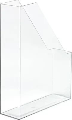 Produktbild von Stehender Zeitschriftenhalter - Moderne Zeitschriftencassette für A4/C4 - Transparent-glashelder