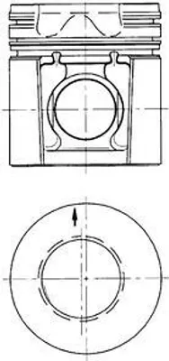 Produktbild von KOLBENSCHMIDT Kolben 40234650 Zylinderbohrung 105,5 mm Länge 108,05 mm
