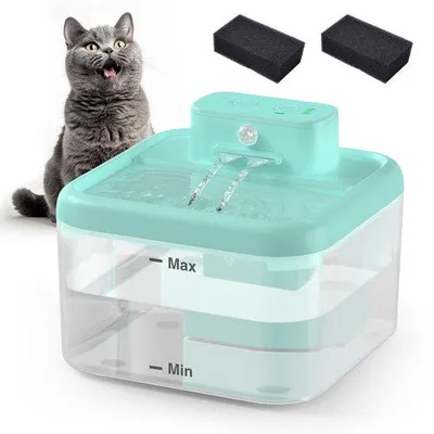 Produktbild von Kabellose Katzen-Trinkfontäne 2L, Ultra Leise, Bewegungssensor, 3 Modi