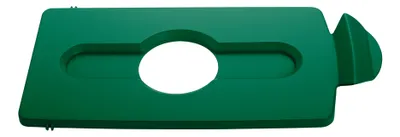 Produktbild von Rubbermaid Slim Jim® Recyclingstation, Deckel für Flaschen und Dosen, grün