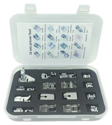 16-teiliges Nähmaschinen-Nähfuß-Set, multifunktional, Niedrigschacht
