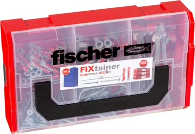 Immagine prodotto di Set di tasselli e viti Fischer FIXtainer DUOPOWER/DUOTEC 200 pz.