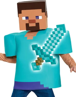 Produktbild von Minecraft Steve Kostümset für Kinder - Einheitsgröße