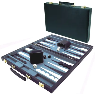 Obrázok produktu pre Kufrík na backgammon HOT Games 38 cm. Čierna jednofarebná