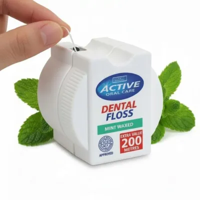 Zdjęcie produktu dla Nić Dentystyczna Active Nic 200 M Miętowa Woskowana