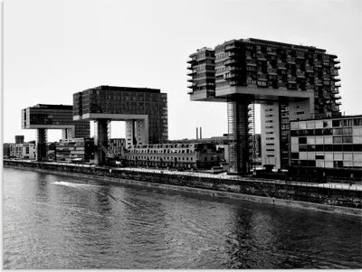 Produktbild von ARTland Wandbild Alu für Innen & Outdoor Kranhäuser in Rheinauhafen in Köln Größe: 40x30 cm