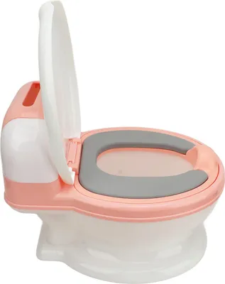 Obrázok produktu pre Prechodový nočník pre batoľatá, odnímateľné čistenie, zabraňuje pošmyknutiu, mäkkýPolyuretánvankúš, tréningový záchod, ružová, biela