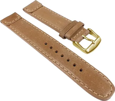 Produktbild von Soft Vintage Ersatzband Uhrenarmband Kalbsleder Band Beige 24015G, Stegbreite:22mm