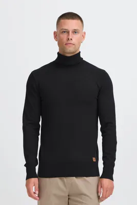 Immagine prodotto di Maglione a collo alto da uomo Blend BHFibes, maglia fine, misto cotone, vestibilità regolare