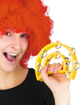 Immagine prodotto di Tamburello accessorio per strumenti musicali giallo 40 cm - taglia unica