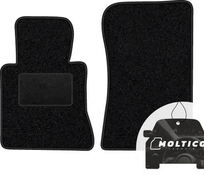 Produktbild von moto-MOLTICO Vorne Fußmatten Auto Velours Autoteppiche Schwarz Automatten Set 2-teilig passend für Mercedes-Benz S-Klasse W126 lang 1979-1991
