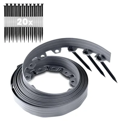 Produktbild von Flexible Gartenkante aus Kunststoff 10 m Grau