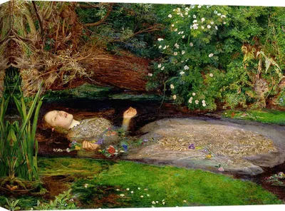 Image de Impression d'art sur toile - John Everett Millais, Ophelia - 70x50 cm