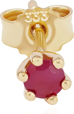 Produktbild von NKlaus Einzel echt Rubin Ohrstecker 333 Gelb Gold 8 Karat 3,5mm Damen Ohrring klein 11937