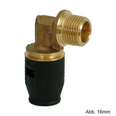 Produktbild von Geberit PushFit Übergangswinkel 20mm x 1/2" AG, 90° Rotguss