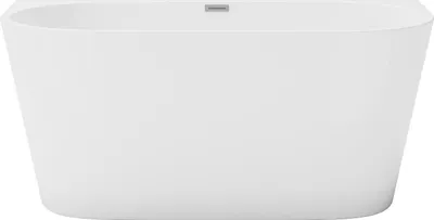 Produktbild von Halb freistehende Badewanne - 175L - 130 x 71,5 x 58 cm - Weiß - Acryl - DIVINA