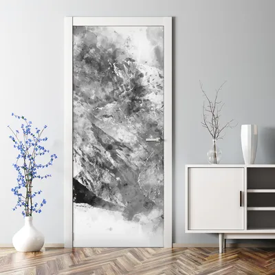 Produktbild von Dekorative Türaufkleber selbstklebend Klebefolie Türtapete Abstraktion Berge 85 x 200 cm