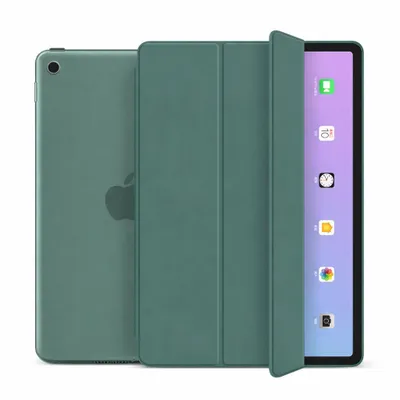 Produktbild von Schutzhülle für Apple iPad 10.2" Zoll 9. 8. 7. Generation (2021/2020/2019) Etui Tasche Case Smart Cover Standfunktion Wake Up Sleep - MARINE GRÜN