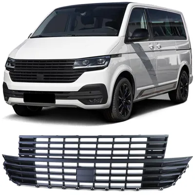 Kühlergrill Sportgrill SCHWARZ MATT ohne Emblem für VW T6.1 ab 2019 – Produktansicht