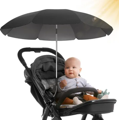 Obrázok produktu pre Slnečník na kočík 70 cm, UV ochrana 50+, s presahom, univerzálny držiak, na prechádzku