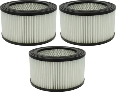 Produktbild von vhbw 3x Staubsaugerfilter kompatibel mit aspiracenere nrj802 18l/80860 1200w Aschesauger - HEPA-Filter Schwarz Weiß