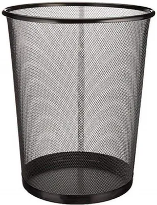 Produktbild von Famanu Abfallkorb Metallgitter - Schwarz, 10L, 24x27cm, 2 Stück