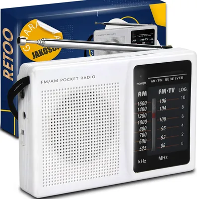Produktbild von Radio Klassische Retro Lautsprecher Vintage Tragbares FM AM SW Küchenradio Retrofür Büro Zuhause Kofferradio Akku Weiss Retoo