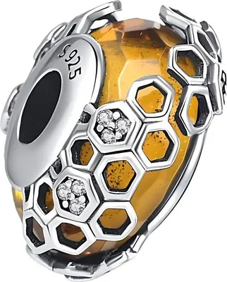 Image de Pandora Pendentif en verre en forme de nid d'abeille