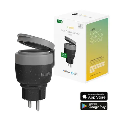 Image de Hombli Prise extérieure intelligente EU V2, noir (HBSO-0200)