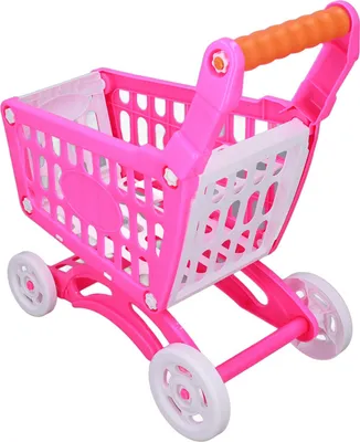 Produktbild von Kinder-Einkaufswagen-Set, pädagogisches Spiel- und Lebensmittelspielzeug für die Lernentwicklung, Pink