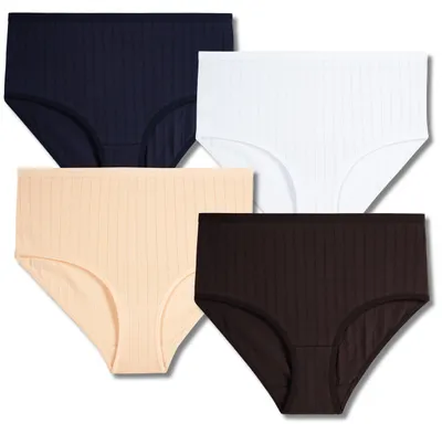 Productafbeelding van Damesondergoed - Dameskleding maat 3XL - Dames slips, 4 stuks - hoge taille