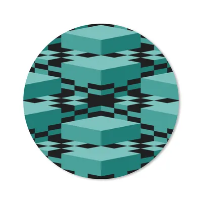 Produktbild von MuchoWow® Mauspad Mousepad 3D - Blöcke - Muster 40x40 cm - Mousepads - Maus Mat - Pad - Mausunterlage - Schreibtisch Accessoires