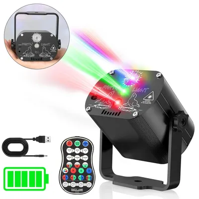 Produktbild von Partylicht, RGB-Discolampe,Musiksteuerung, 60 Lichteffekte, 3 Modi, USB-Soundkontrolle,ideal für Hochzeit, Party, Bar, Club, Live-Events und Festivals