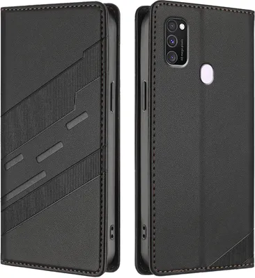 Obrázek produktu pro Pouzdro pro Samsung Galaxy M30S / M21,Polyuretankožené peněženkové pouzdro s přihrádkou na karty a funkcí stojánku Schwarz