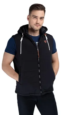 Obrázek produktu pro Pánská vesta s kapucí regular fit POLMEAR Black S Lonsdale