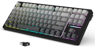 Immagine prodotto di Tastiera da gioco wireless, 75%, tri-modalità, retroilluminazione RGB
