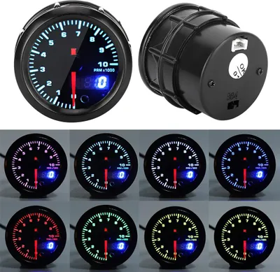 Immagine prodotto di Contagiri da 2 pollici 12 V Misuratore Indicatore digitale con motore passo-passo 0-10.000 giri/min