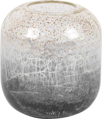 Produktbild von Glasvase grau-braun, Durchmesser 19 cm, Höhe 21 cm, für Blumen und Dekoration