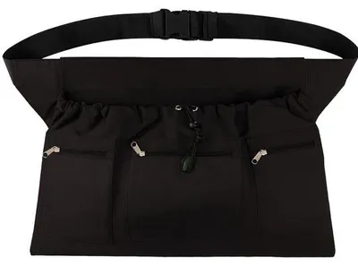 Produktbild von Uni-Tuinschort mit Taschen und Reißverschlussbeutel, wasserdichter Fruchtschutz- und Erntebekleidungstasche (schwarz).