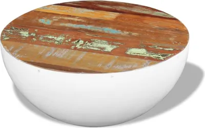 Produktbild von Couchtisch Schalenform Altholz Massiv 60x60x30 cm