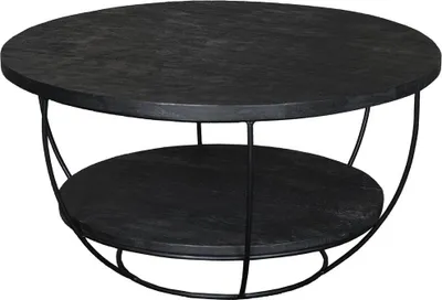 Produktbild von Couchtisch Brix 65x65x34 cm Mangoholz Stahl Schwarz