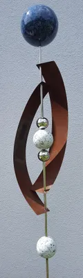 Produktbild von Skulptur Deimos blau 145 cm Edelstahl & Cortenstahl Beetstecker Gartenstecker