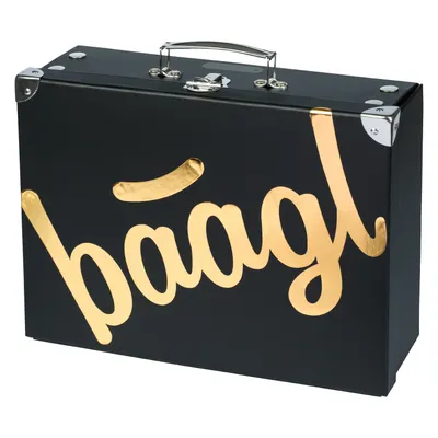 Image de BAAGL Valise pliante avec coins forgés or