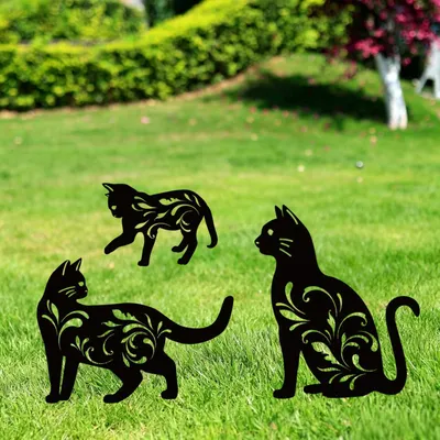 Imagen del producto de Juego de 3 estacas decorativas para jardín, color , marca Metall