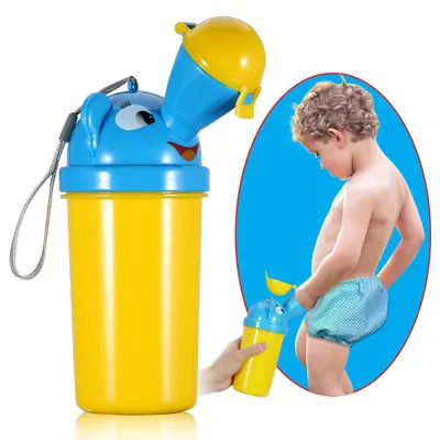 Produktbild von Tragbarer Urinal Toilettentrainer Notfalltoilette für Kinder - 500 ml - Wiederverwendbar - Für Auto und Camping