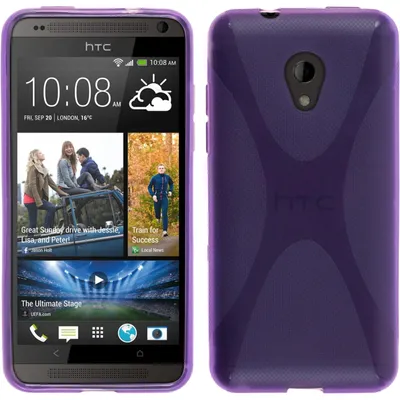 Produktbild von PhoneNatic Case kompatibel mit HTC Desire 700 - lila Silikon Hülle X-Style + 2 Schutzfolien