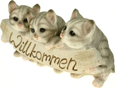 Produktbild von Dekofigur Katzen Willkommen 15 x 25 x 8 cm